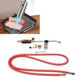 Welding Heating Torch Liquefied Gas Weeding Torch Portable Outdoor Flamethrower with 2m Tube for Household