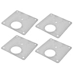 4Set Hinge Plate Stainless Steel Hinge Side Plate Cabinet Door Hinge Repair Bracket for Home Kitchen