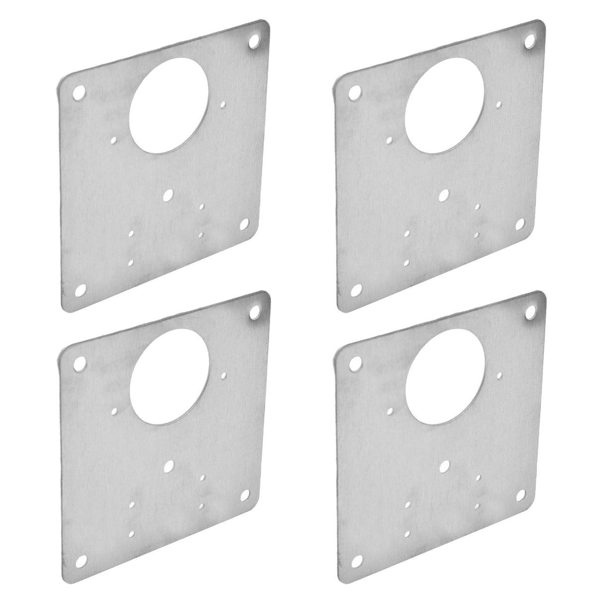 4Set Hinge Plate Stainless Steel Hinge Side Plate Cabinet Door Hinge Repair Bracket for Home Kitchen