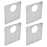 4Set Hinge Plate Stainless Steel Hinge Side Plate Cabinet Door Hinge Repair Bracket for Home Kitchen - Side View