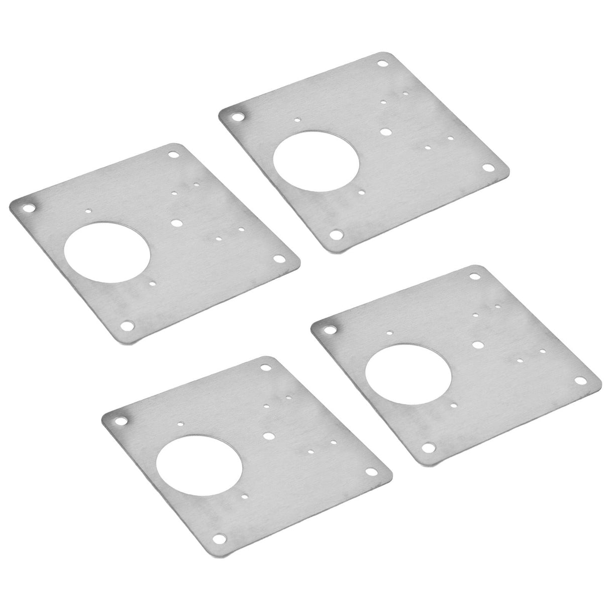 4Set Hinge Plate Stainless Steel Hinge Side Plate Cabinet Door Hinge Repair Bracket for Home Kitchen