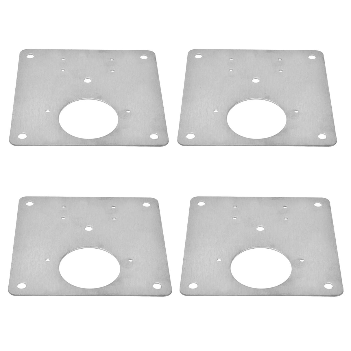 4Set Hinge Plate Stainless Steel Hinge Side Plate Cabinet Door Hinge Repair Bracket for Home Kitchen