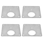 4Set Hinge Plate Stainless Steel Hinge Side Plate Cabinet Door Hinge Repair Bracket for Home Kitchen