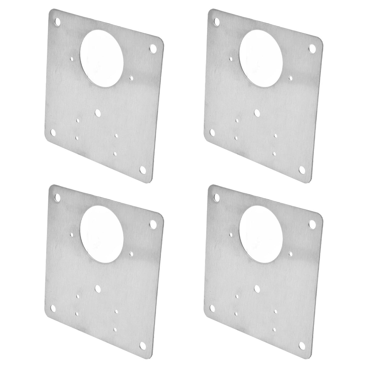 4Set Hinge Plate Stainless Steel Hinge Side Plate Cabinet Door Hinge Repair Bracket for Home Kitchen
