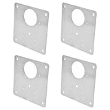 4Set Hinge Plate Stainless Steel Hinge Side Plate Cabinet Door Hinge Repair Bracket for Home Kitchen