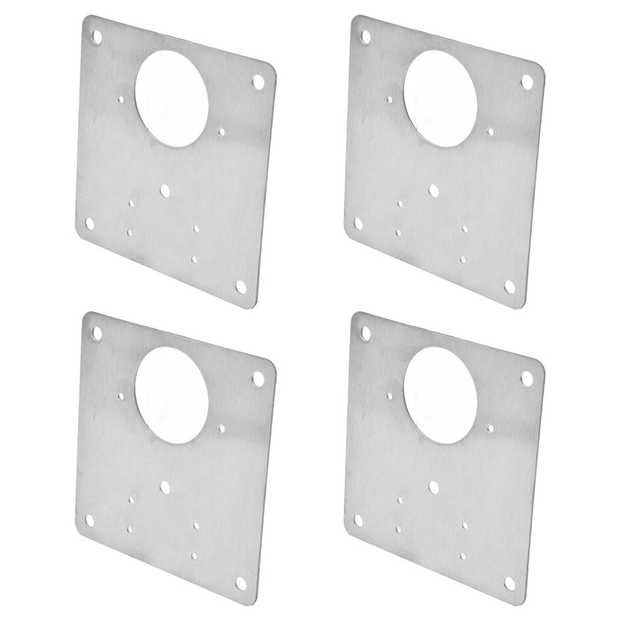 4Set Hinge Plate Stainless Steel Hinge Side Plate Cabinet Door Hinge Repair Bracket for Home Kitchen