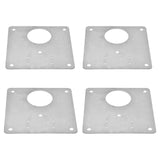 4Set Hinge Plate Stainless Steel Hinge Side Plate Cabinet Door Hinge Repair Bracket for Home Kitchen - Extra Image