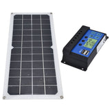 10W Solar Panel Set with 10A Controller Exhaust Fan for Car Yacht RV Boat Moblie Phone Battery - Side View