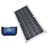 10W Solar Panel Set with 10A Controller Exhaust Fan for Car Yacht RV Boat Moblie Phone Battery - Low Angle