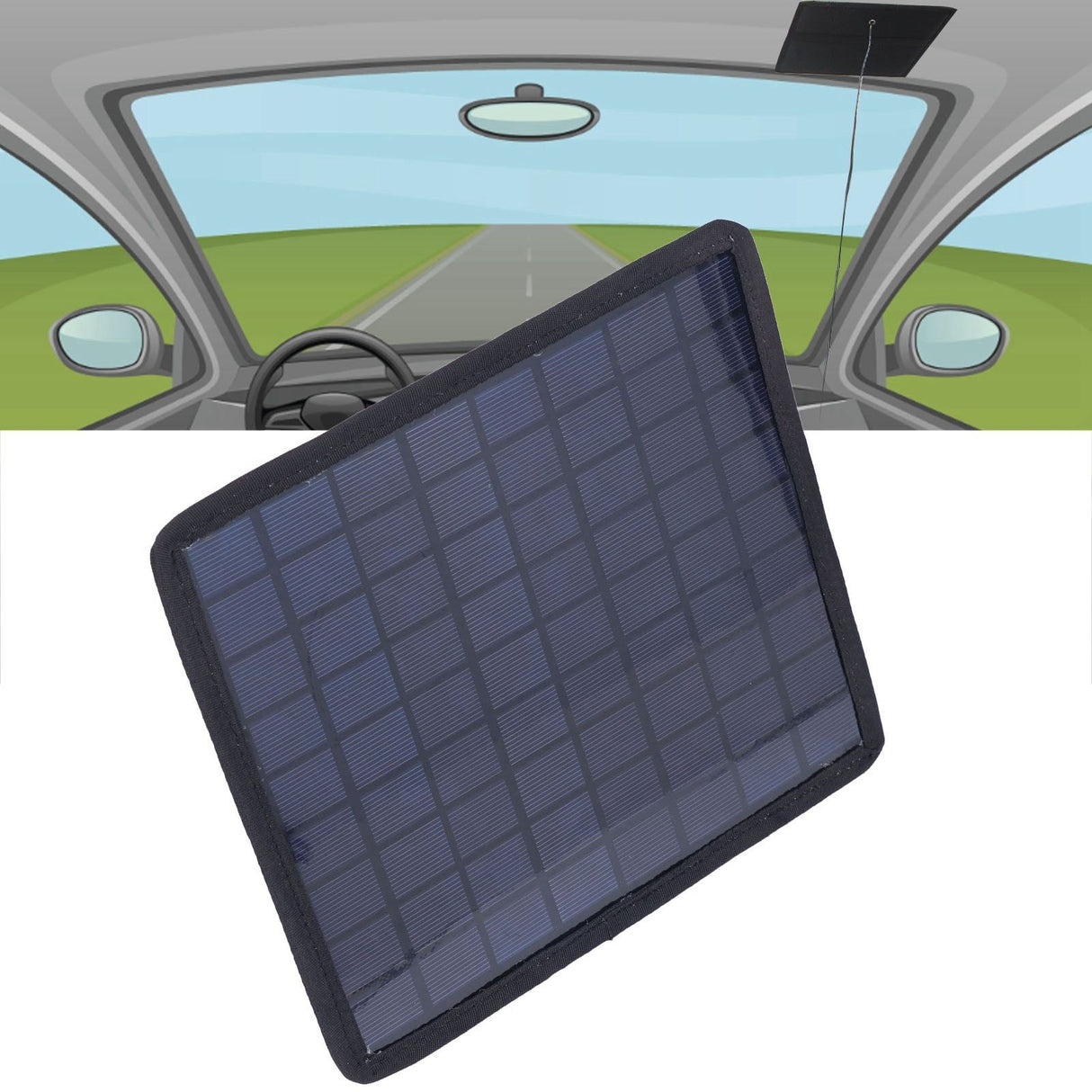 Solar Panel Charger 6W 18V Portable Solar Car 12V Battery Charger Charging Panel Battery Core Board