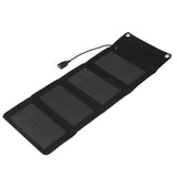 Solar Charger Portable Folding High Conversion Efficiency 7W Protection Battery Power Solar Panel Charger - Rear View