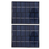 2PCS 2W Solar Panels High Conversion Rate DC5521 Output Rechargeable 3.7V Battery Solar Panel Charger for Solar Light
