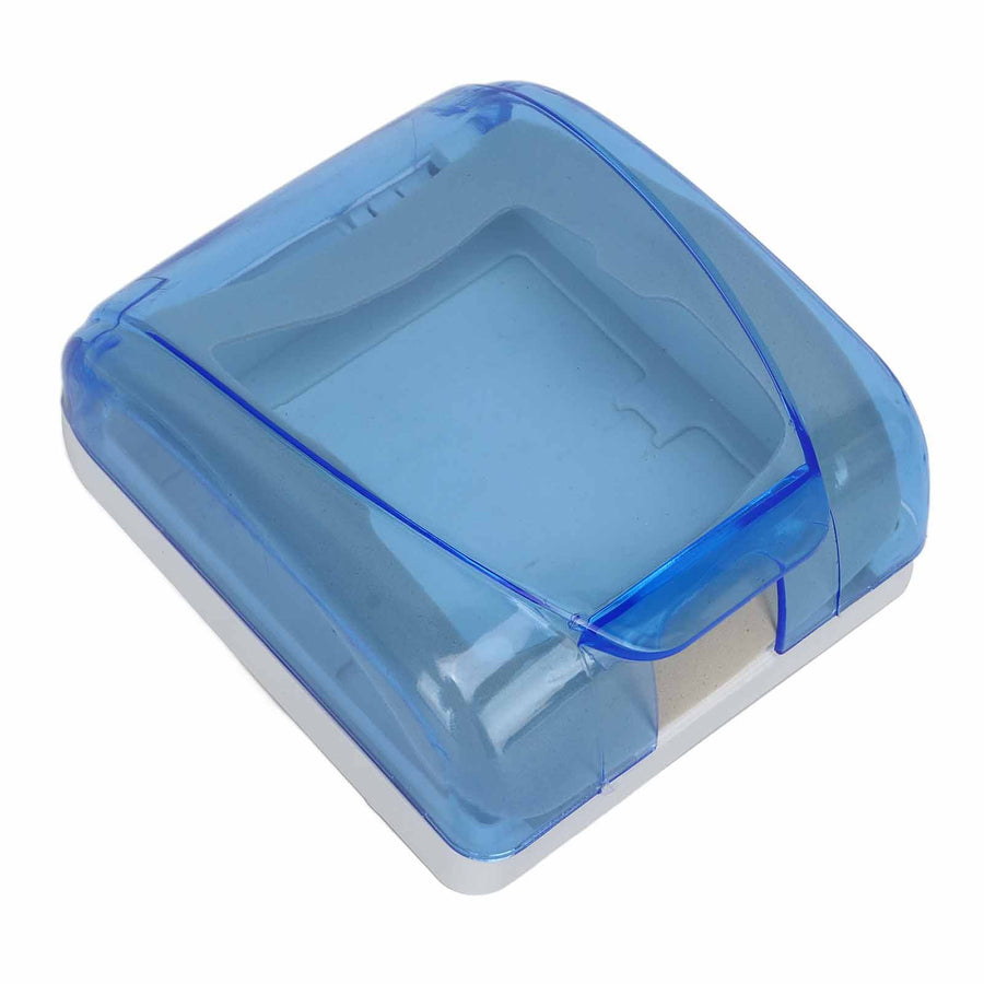 Universal 86 Type Socket Waterproof Box Transparent Wall Switch Protection Box for Bathroom Blue