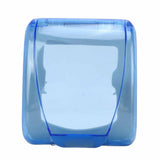 Universal 86 Type Socket Waterproof Box Transparent Wall Switch Protection Box for Bathroom Blue