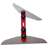 Stair Cutting Tool Stainless Steel Accurate Stair Tread Template Set for Window Sills Closet Shelves Measuring - Side View