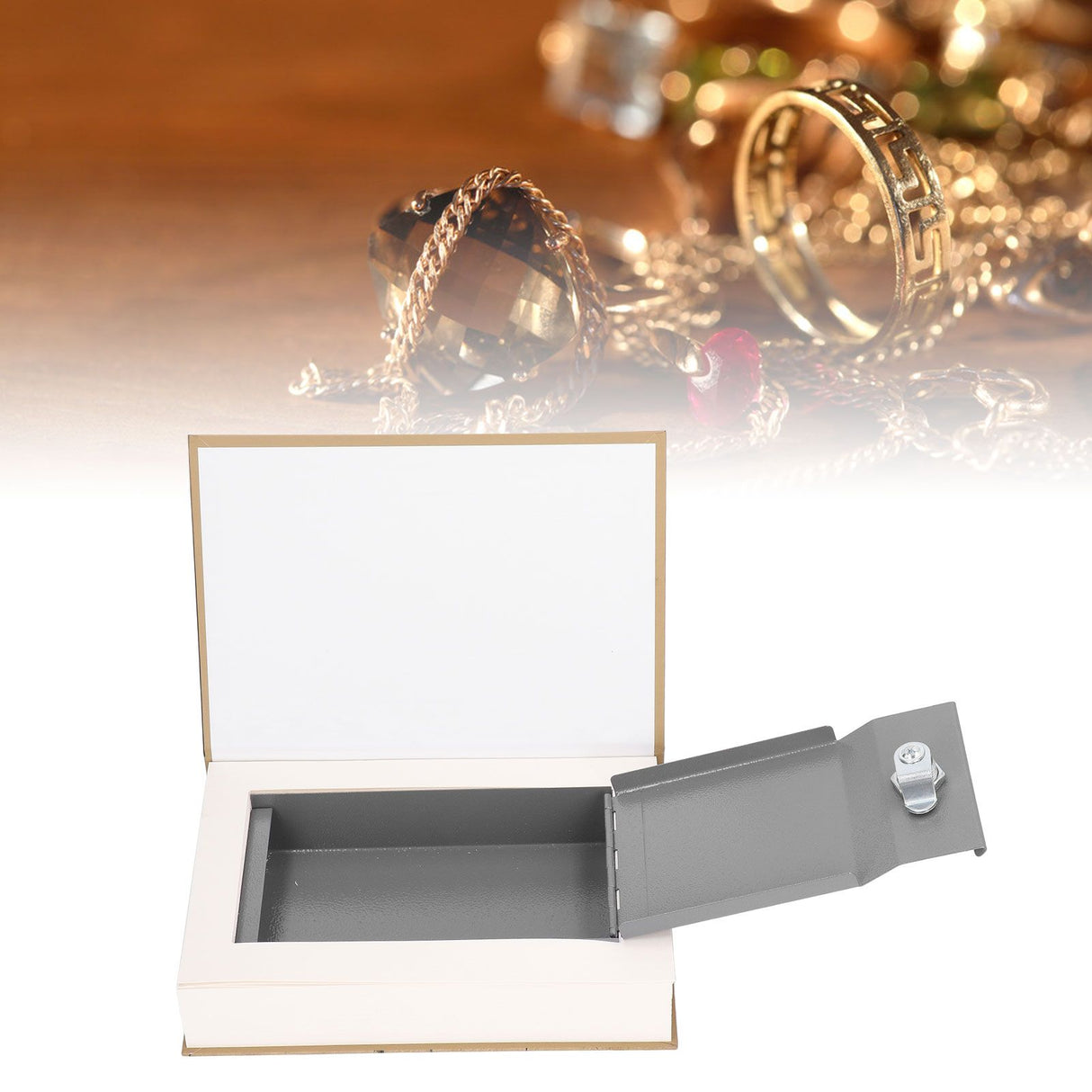 Diversion Book Safe Simulation Sturdy Book Safe Storage Box with Key for Home Travel