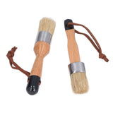 2PCS Furniture Paint Brush with Wooden Handle Home Decoration Painting Waxing Bristle Brush - Top-Down View