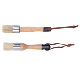 2PCS Furniture Paint Brush with Wooden Handle Home Decoration Painting Waxing Bristle Brush - Close-Up Angle