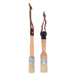 2PCS Furniture Paint Brush with Wooden Handle Home Decoration Painting Waxing Bristle Brush - Extra Image