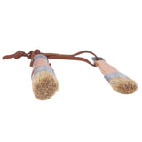 2PCS Furniture Paint Brush with Wooden Handle Home Decoration Painting Waxing Bristle Brush - Extra Image
