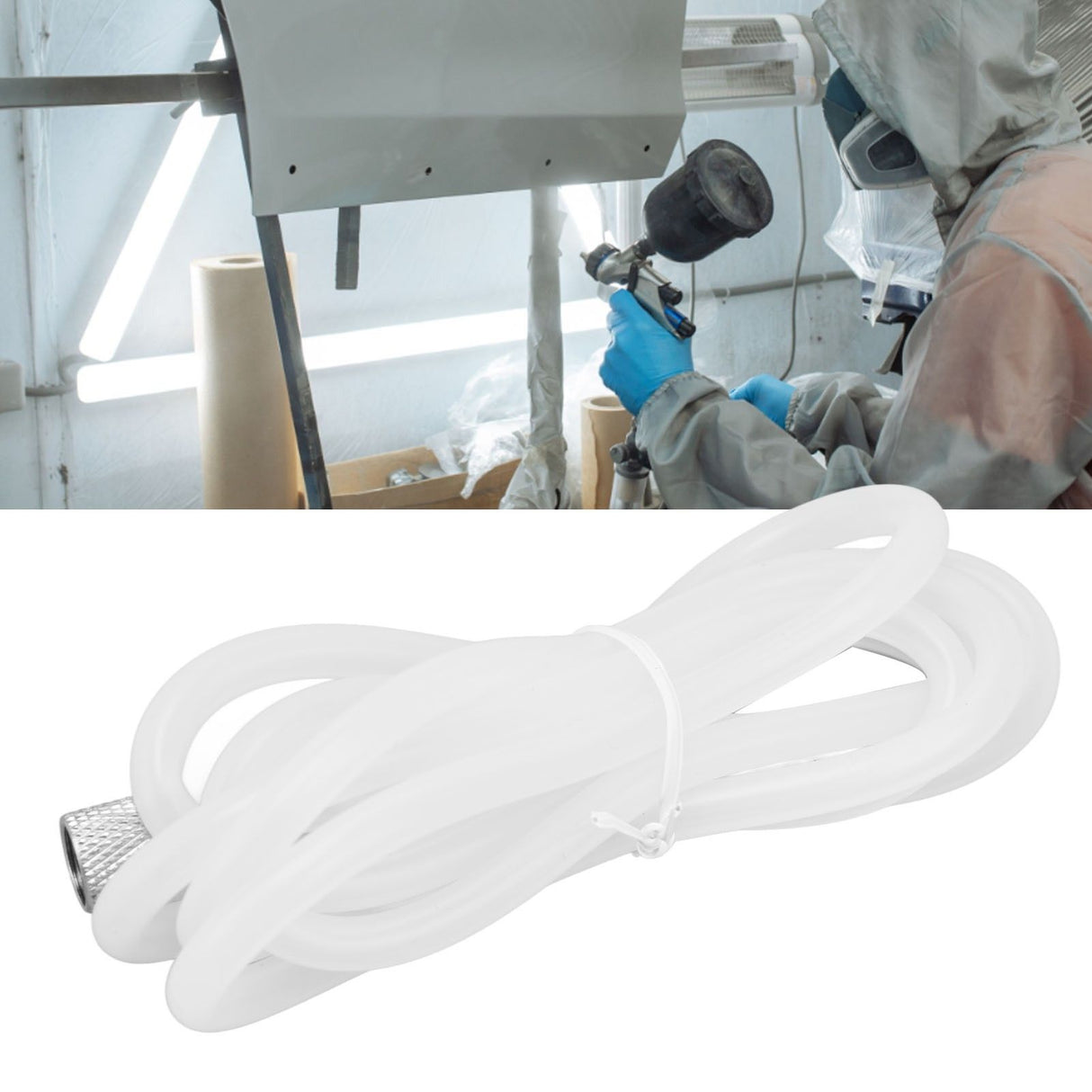 Airbrush Hose G1/8 Female Thread Professional Airbrush Silicone Tube for Airbrush 1.58m/5.2ft