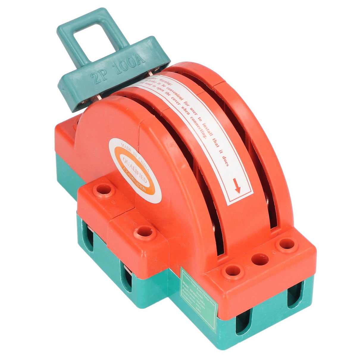 100A 2 Pole Double Throw Knife Switch Electrical Disconnect Knife Switch for Home Appliances