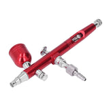 Airbrush Portable Small G1/8 DIY Paint Spray Gun Brass Airbrush For Makeup Nail Art Tattoo Costume CraftsRed