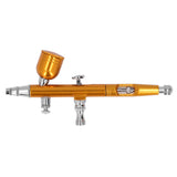 Airbrush Portable Small G1/8 DIY Paint Spray Gun Brass Airbrush For Makeup Nail Art Tattoo Costume CraftsGold - Extra Image