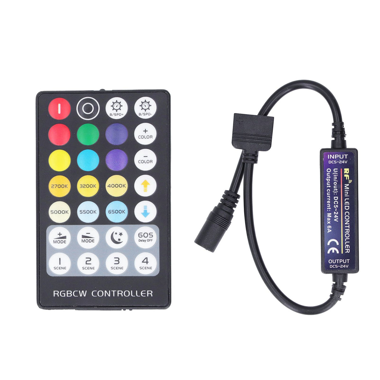 LED Controller Wireless RF 5 in 1 Mini Full Touch LED Light Bar 28 Keys RGB CCT Controller