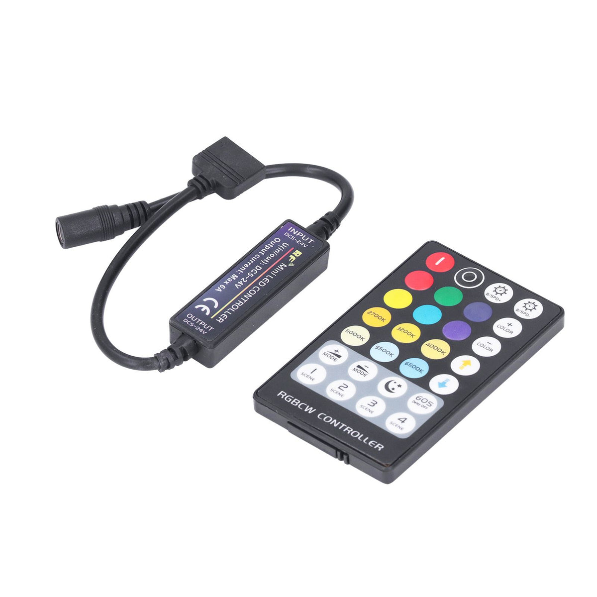 LED Controller Wireless RF 5 in 1 Mini Full Touch LED Light Bar 28 Keys RGB CCT Controller