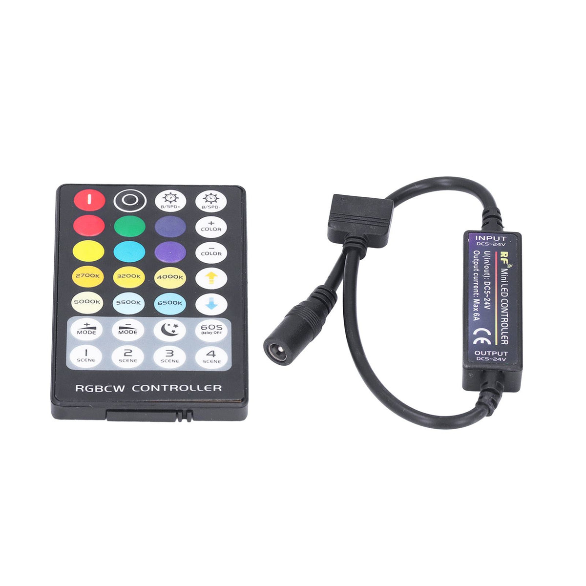 LED Controller Wireless RF 5 in 1 Mini Full Touch LED Light Bar 28 Keys RGB CCT Controller
