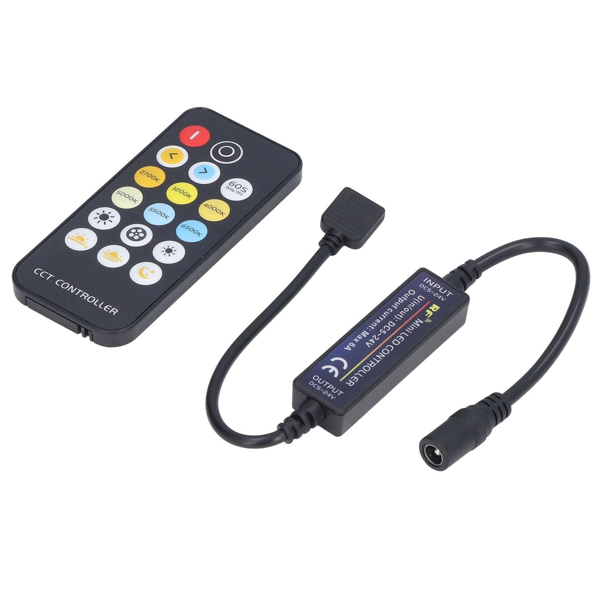 Mini RF Dimmer Controll LED Color Temperature Controller 17 Keys Strip Light Controller