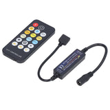 Mini RF Dimmer Controll LED Color Temperature Controller 17 Keys Strip Light Controller - Side View