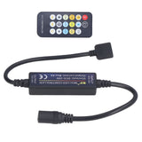 Mini RF Dimmer Controll LED Color Temperature Controller 17 Keys Strip Light Controller - 45-Degree Angle