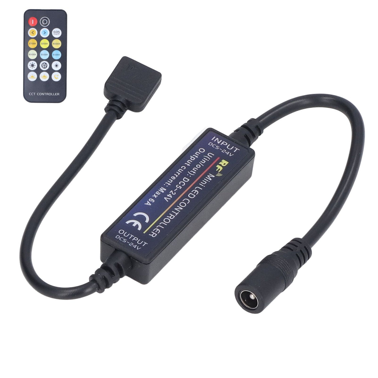 Mini RF Dimmer Controll LED Color Temperature Controller 17 Keys Strip Light Controller