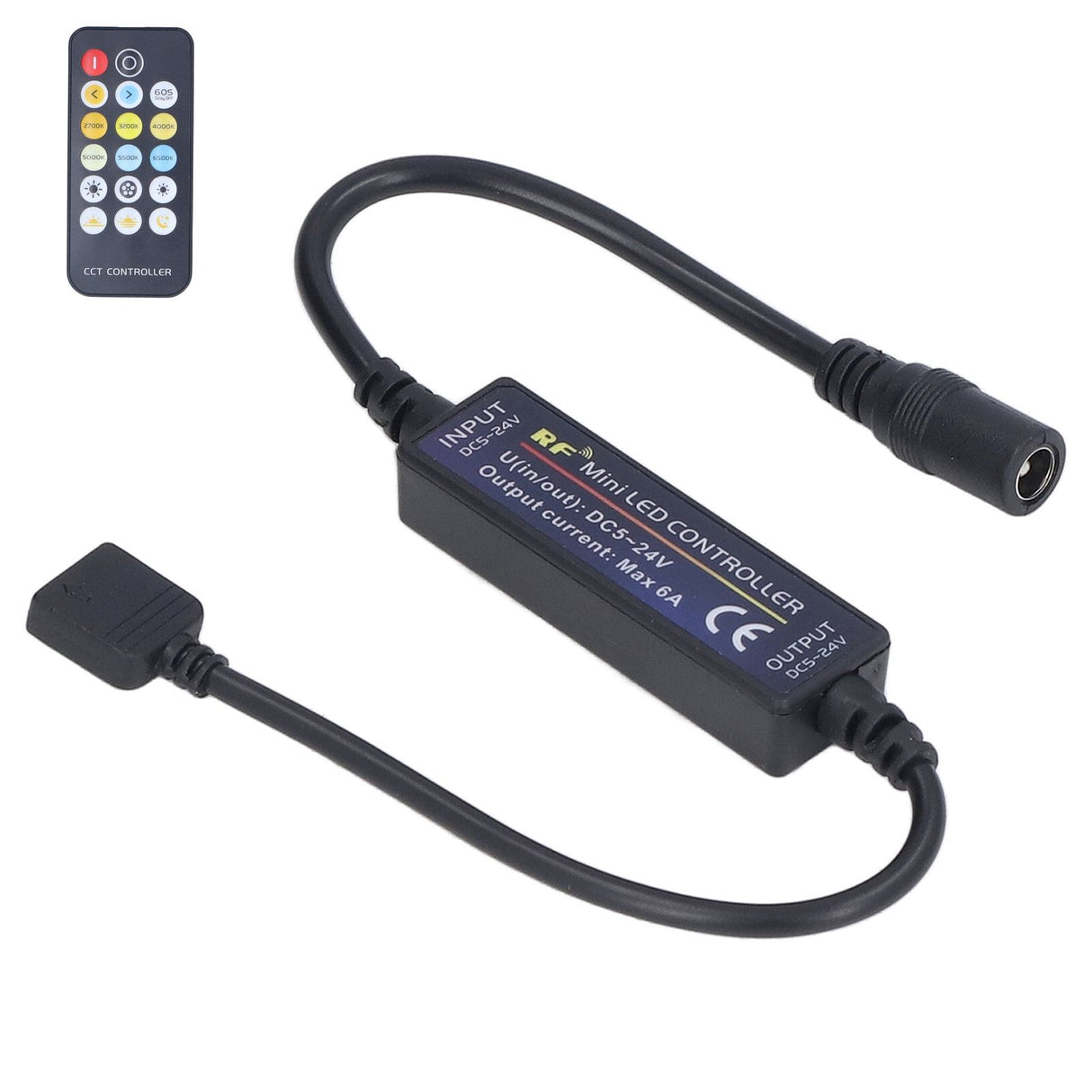 Mini RF Dimmer Controll LED Color Temperature Controller 17 Keys Strip Light Controller