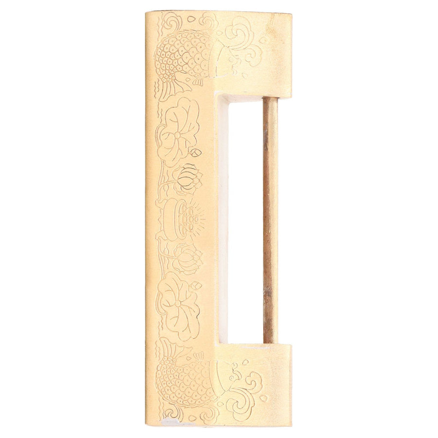 Antique Style Padlock 5cm Spacing Horizontal Lock with Key for Jewelry Box Wooden Box Cabinet Door