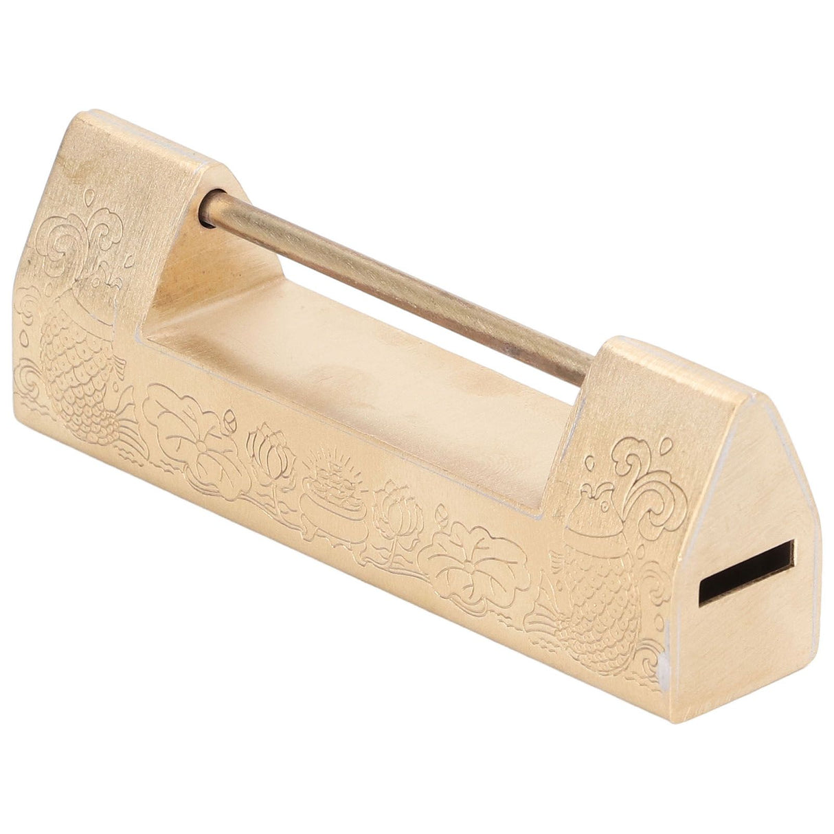 Antique Style Padlock 5cm Spacing Horizontal Lock with Key for Jewelry Box Wooden Box Cabinet Door