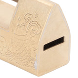 Antique Style Padlock 5cm Spacing Horizontal Lock with Key for Jewelry Box Wooden Box Cabinet Door