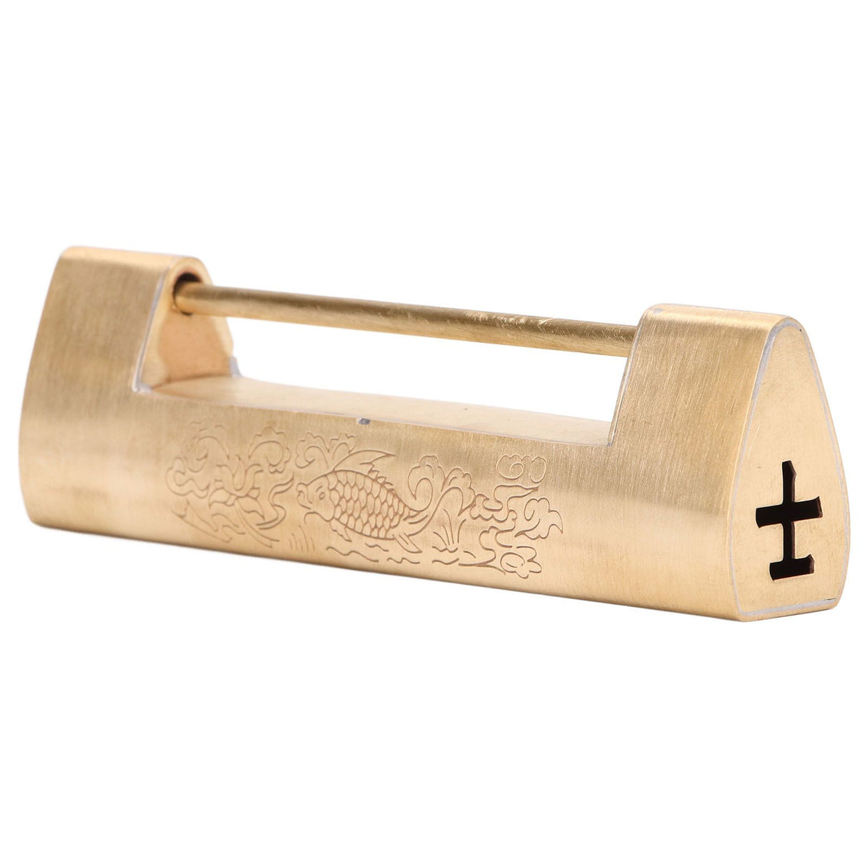 Brass Antique Padlock 8cm Spacing Delicate Chinese Old Style Jewelry Box Padlock with Key