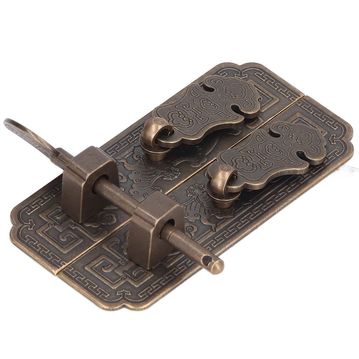 Cabinet Faceplate Brass Material Bronze Auspicious Bat Pattern Retro Chinese Cabinet Handles for Wardrobes