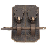 Cabinet Faceplate Brass Material Bronze Auspicious Bat Pattern Retro Chinese Cabinet Handles for Wardrobes - Side View