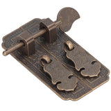 Cabinet Faceplate Brass Material Bronze Auspicious Bat Pattern Retro Chinese Cabinet Handles for Wardrobes - Top-Down View