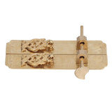 Cabinet Faceplate Brass Material Elegant Retro Botanical Pattern Decorative Chinese Antique Cabinet Handles for Dressers - 45-Degree Angle