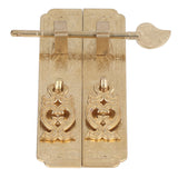 Cabinet Faceplate Brass Material Elegant Retro Botanical Pattern Decorative Chinese Antique Cabinet Handles for Dressers - Close-Up Angle