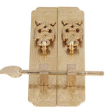 Cabinet Faceplate Brass Material Elegant Retro Botanical Pattern Decorative Chinese Antique Cabinet Handles for Dressers