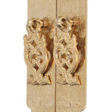 Cabinet Faceplate Brass Material Elegant Retro Botanical Pattern Decorative Chinese Antique Cabinet Handles for Dressers - Extra Image