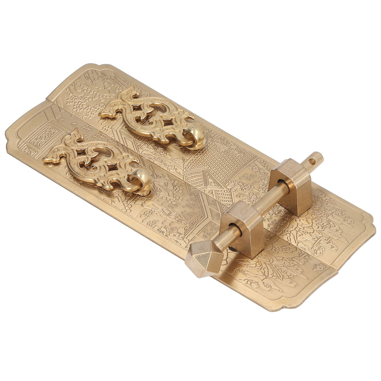 Cabinet Faceplate Retro Style Brass Material Landscape Character Pattern Decorative Cabinet Handles for Wardrobes