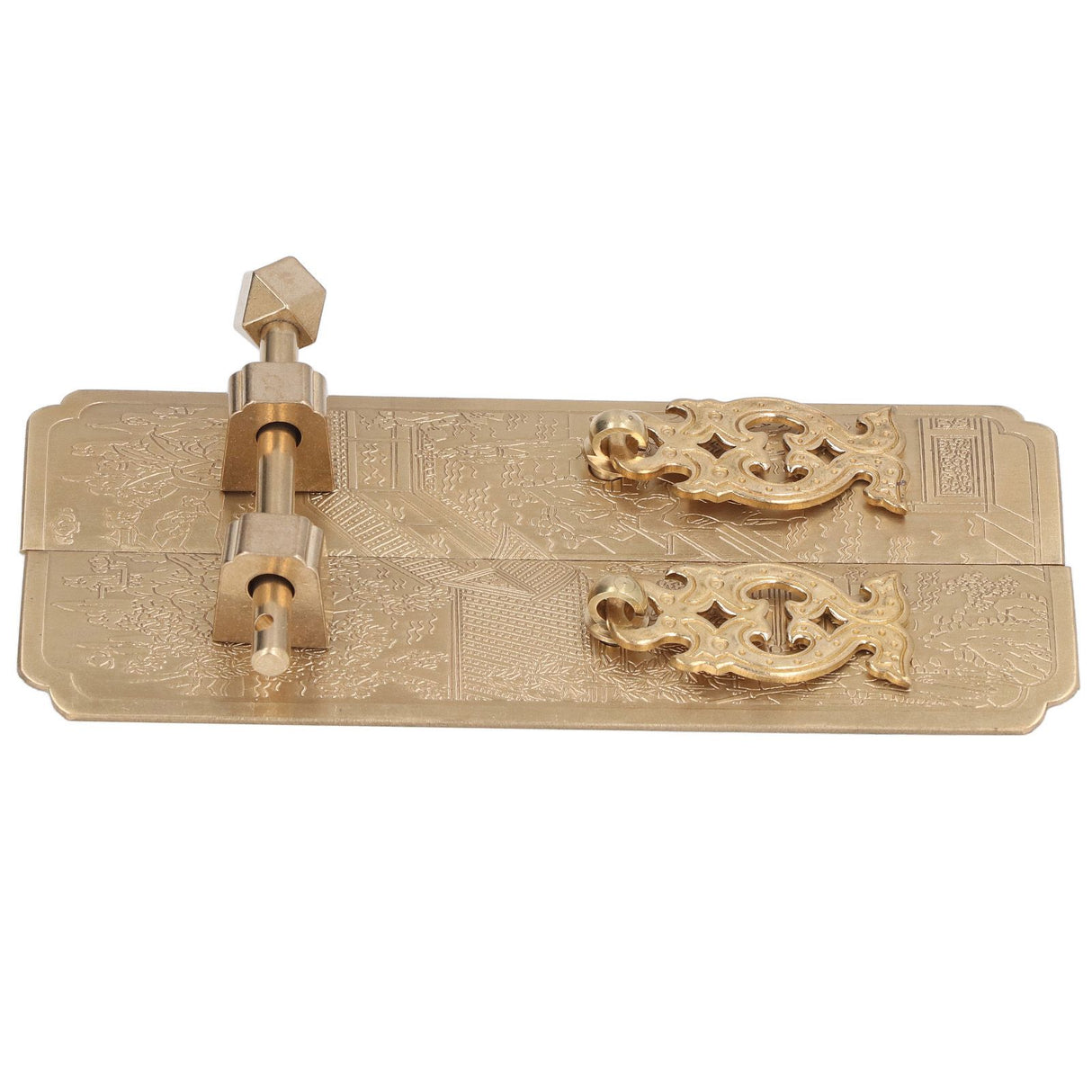 Cabinet Faceplate Retro Style Brass Material Landscape Character Pattern Decorative Cabinet Handles for Wardrobes