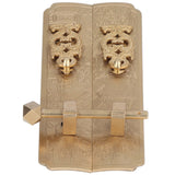 Cabinet Faceplate Retro Style Brass Material Landscape Character Pattern Decorative Cabinet Handles for Wardrobes